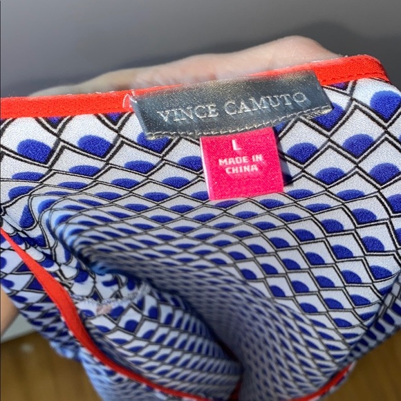 Vince Camuto Blue and White Boxy Blouse - Picture 8 of 10